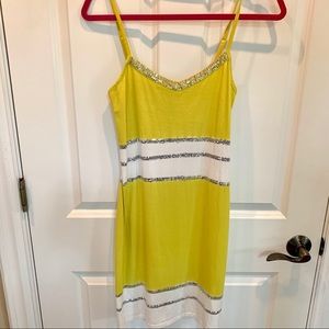 Women’s SZ S INC Striped “Slip” Dress w/ Sequin